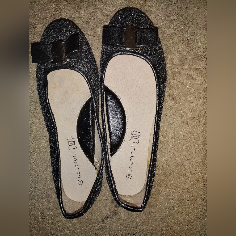 Black sparkle shoes